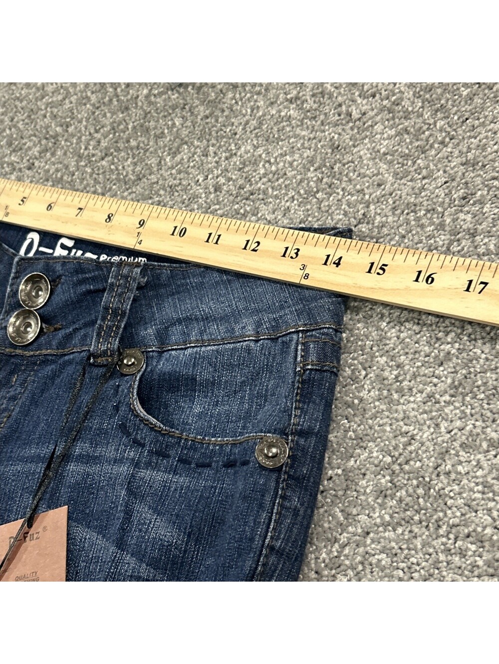 D-Fuz Y2K Bootcut Distressed Jeans Women’s New With Tags - Picture 7 of 10